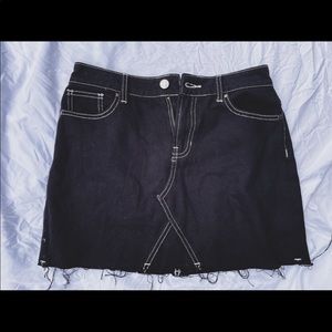 Pacsun Black Distressed Mini Skirt